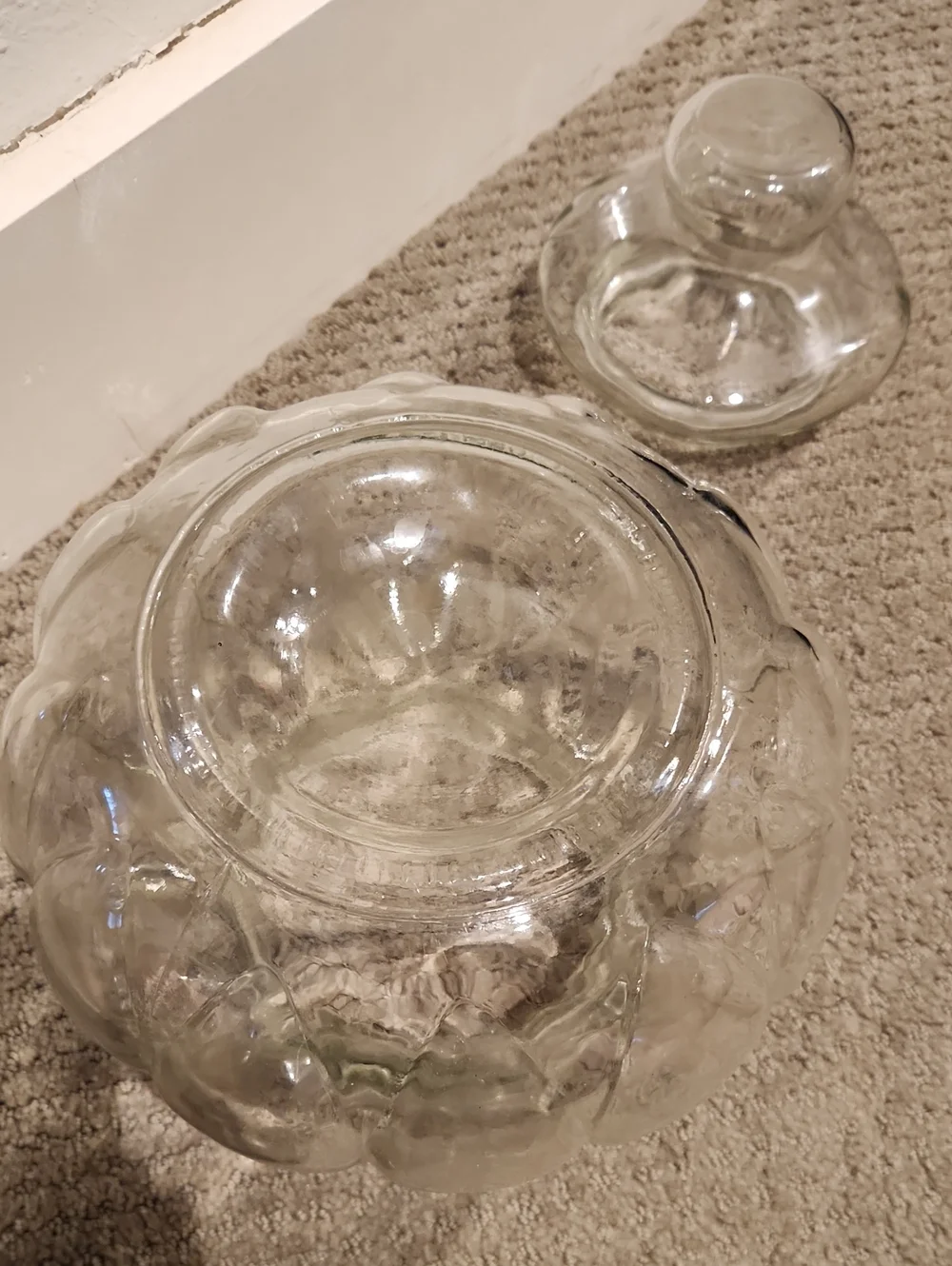 Clear Glass Decorative Jar with Lid - Home Accents